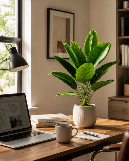 OasisVibe™ 12-Leaf Artificial Traveler's Palm （pot not include）