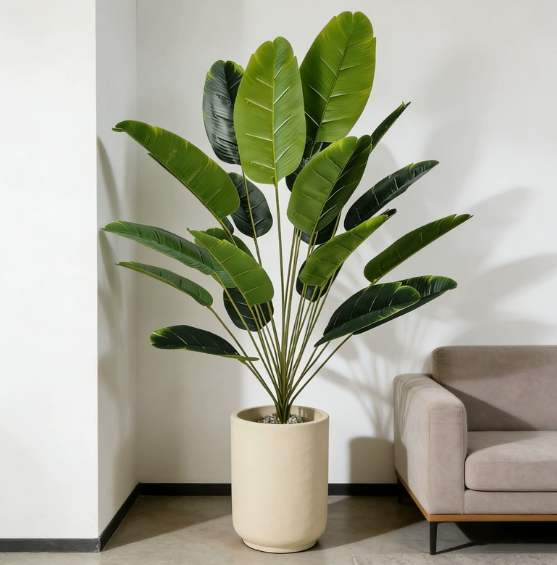 OasisVibe™ 12-Leaf Artificial Traveler's Palm