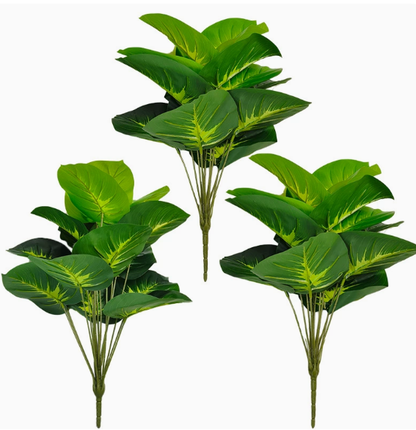 Large 24-Leaf Artificial Tropical Pothos Tree - Real-Touch Luxury Faux Evergreen Plant for Floor Corner, Living Room & Outdoor Landscaping (Pot Not Included)