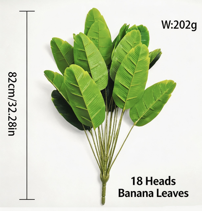 OasisVibe™ 18-Leaf Modern Faux Banana Tree
