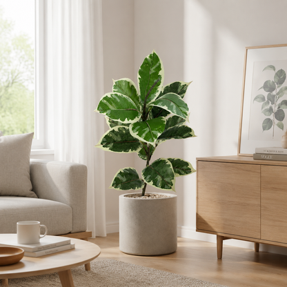 Artificial Rubber Tree and Fiddle Leaf Fig Stems - Rubber Tree(Pot Not Included)