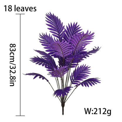 Artificial Black Areca Palm (18 Leaves) - Dark Academy & Witchy Room Decor, Unpotted