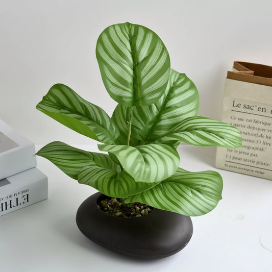 Mini Potted Artificial Plants for Desk Decor - 2501132 Potted Artificial Greenery(Plastic Pot)