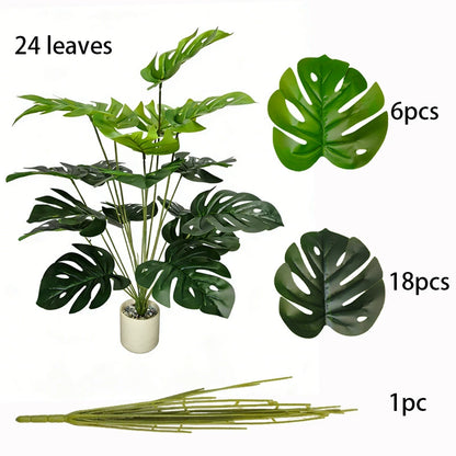 Artificial Monstera Floor Plant - 24-Stem Monstera(without Pot)
