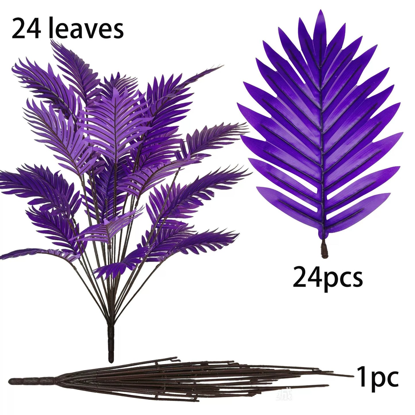 Artificial Areca Palm for Dark Seasonal Decor - 24-Stem Areca Palm(without Pot)