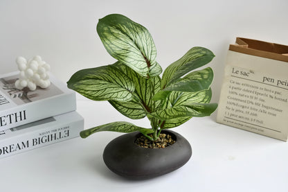 Mini Potted Artificial Plants for Desk Decor - 2501130 Potted Artificial Greenery(Plastic Pot)