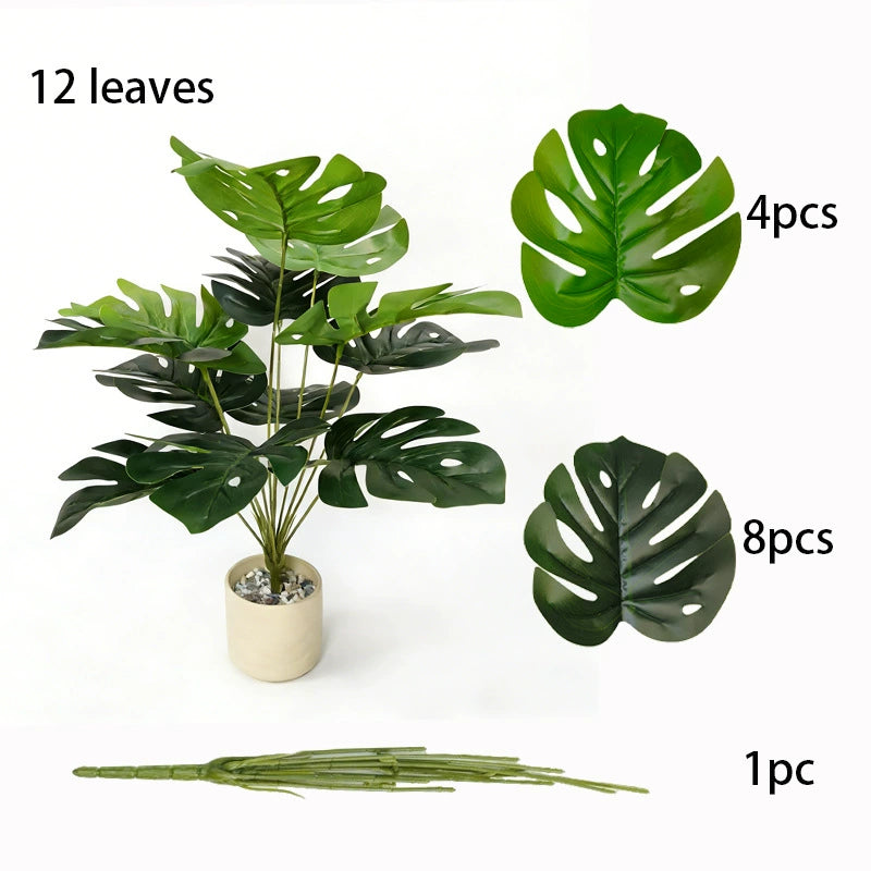 Artificial Monstera Floor Plant - 12-Stem Monstera(without Pot)