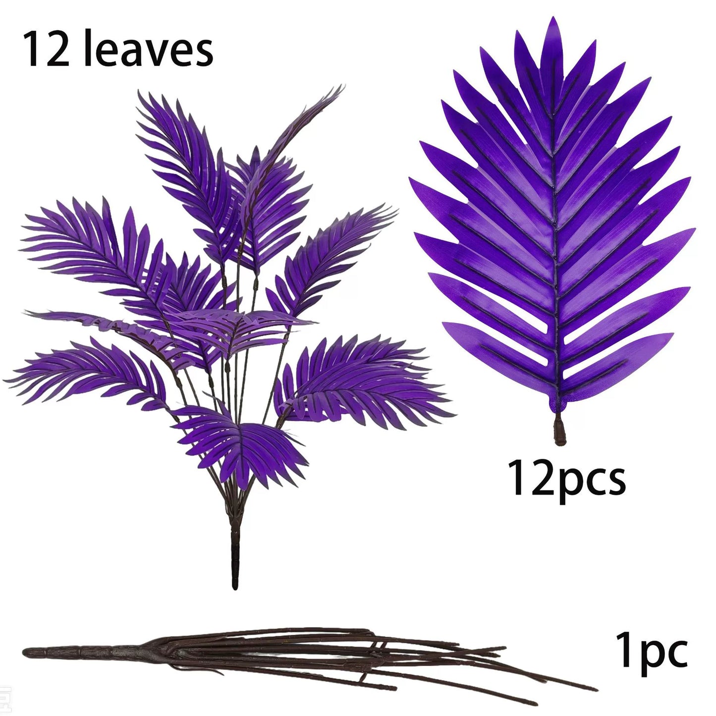 Artificial Areca Palm for Dark Seasonal Decor - 12-Stem Areca Palm(without Pot)