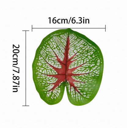 Real Touch Artificial Caladium Plant (12 Leaves) - Lifelike Faux Elephant Ear Foliage for Entryway & Tabletop Decor (Pot Not Included)