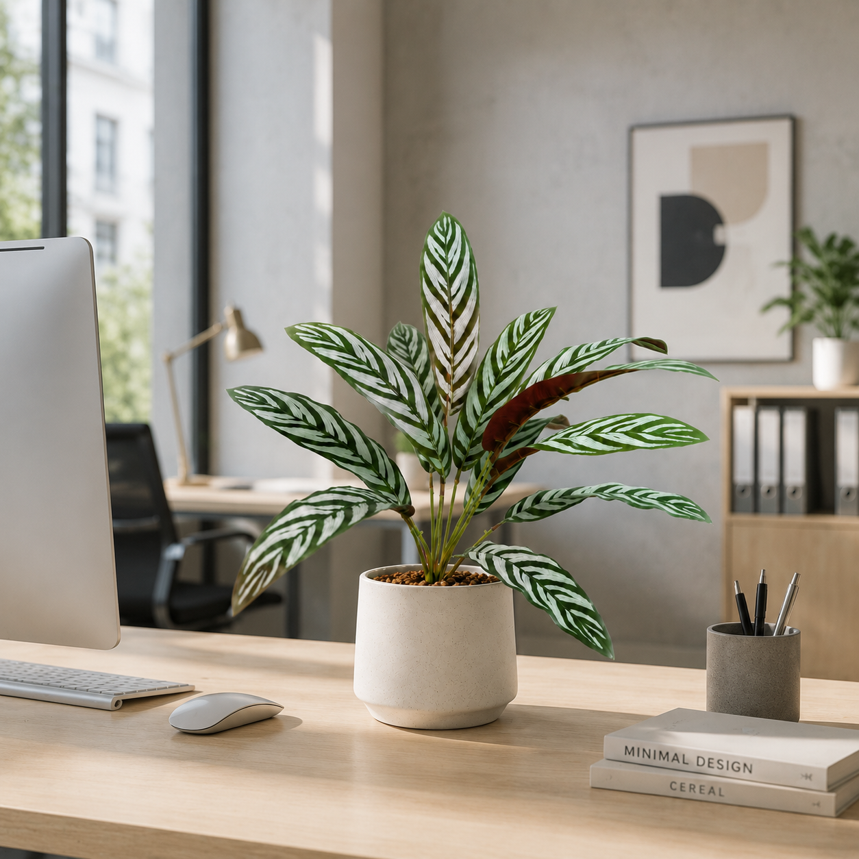 Real-Touch Artificial Boston Fern Bush - Faux Silk Boston Fern Plant for Indoor/Outdoor Home & Office Decor, UV-Resistant Fake Ferns (Pot Not Included)