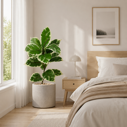 Artificial Rubber Tree and Fiddle Leaf Fig Stems - Rubber Tree(Pot Not Included)