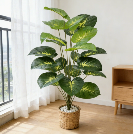 OasisVibe™ 12-Leaf Artificial Dieffenbachia(pot not include)