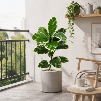 Artificial Rubber Tree and Fiddle Leaf Fig Stems - Rubber Tree(Pot Not Included)