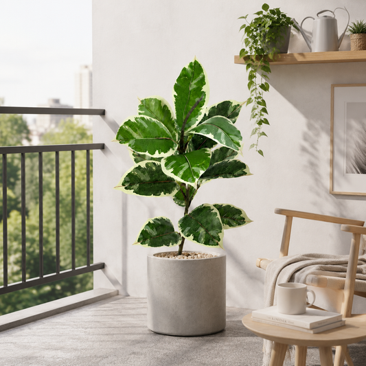 Artificial Rubber Tree and Fiddle Leaf Fig Stems - Rubber Tree(Pot Not Included)