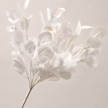 Artificial White Apple Leaf Branch Bouquet with Berries